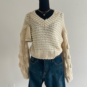 Fashion Nova new beige chunky sweater